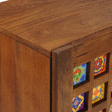vidaXL Sideboard Walnut Wood 60 x 33 x 75 cm Solid Mango Wood