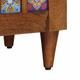 vidaXL Sideboard Walnut Wood 60 x 33 x 75 cm Solid Mango Wood