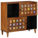 vidaXL Sideboard Walnut Wood 80 x 33 x 75 cm Solid Mango Wood