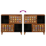 vidaXL Sideboard Walnut Wood 80 x 33 x 75 cm Solid Mango Wood