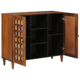 vidaXL Sideboard Walnut 90 x 33.5 x 75 cm Solid Mango Wood