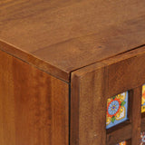 vidaXL Sideboard Walnut 90 x 33.5 x 75 cm Solid Mango Wood