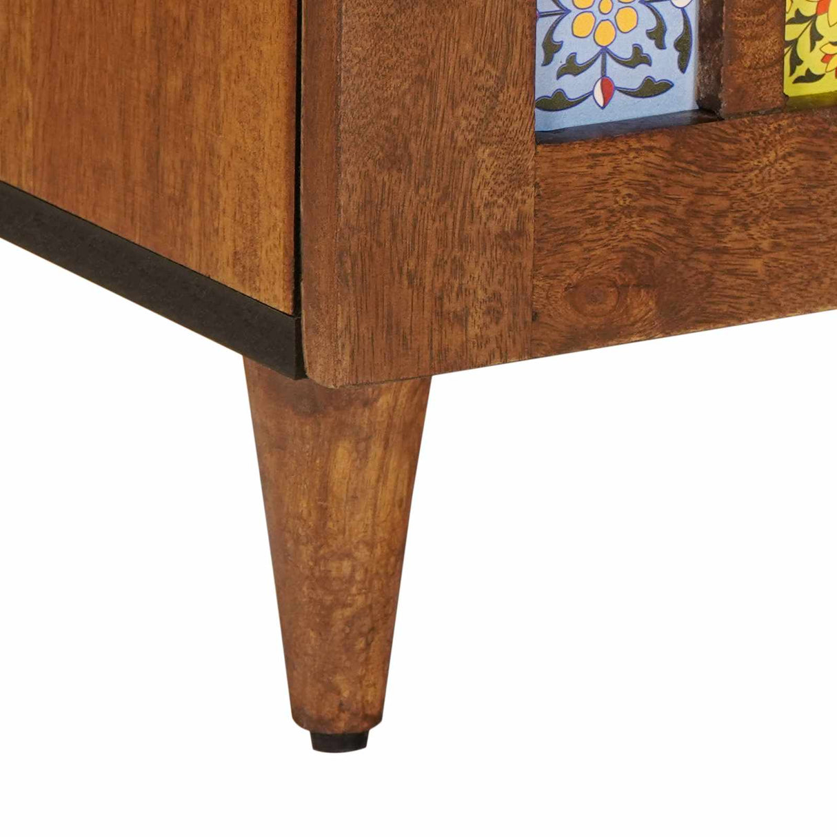 vidaXL Sideboard Walnut 90 x 33.5 x 75 cm Solid Mango Wood