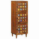 vidaXL Highboard Walnut Wood 40 x 33 x 110 cm Solid Mango Wood