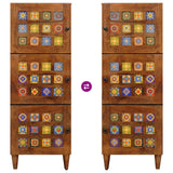 vidaXL Highboard Walnut Wood 40 x 33 x 110 cm Solid Mango Wood