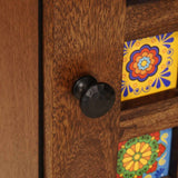vidaXL Highboard Walnut Wood 40 x 33 x 110 cm Solid Mango Wood