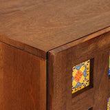 vidaXL Highboard Walnotenhout 60 x 33,5 x 100 cm Massief Mango Hout