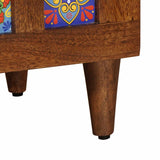 vidaXL Highboard Walnotenhout 60 x 33,5 x 100 cm Massief Mango Hout