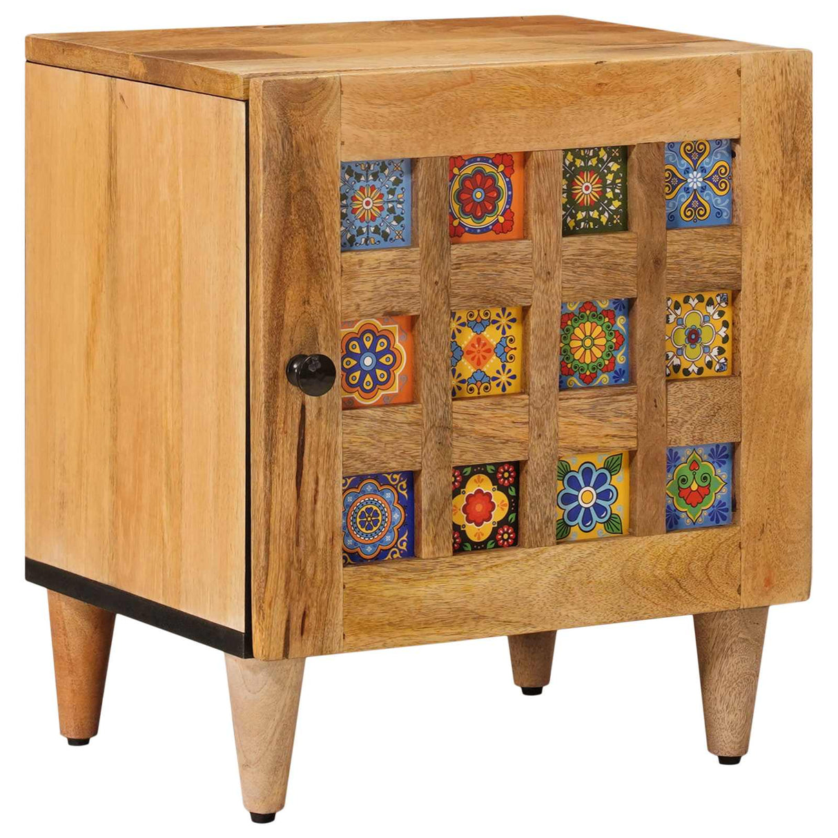 vidaXL Nachtkastje Bruin 40 x 33 x 46 cm Massief Mango Hout