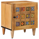 vidaXL Nachtkastje Bruin 40 x 33 x 46 cm Massief Mango Hout