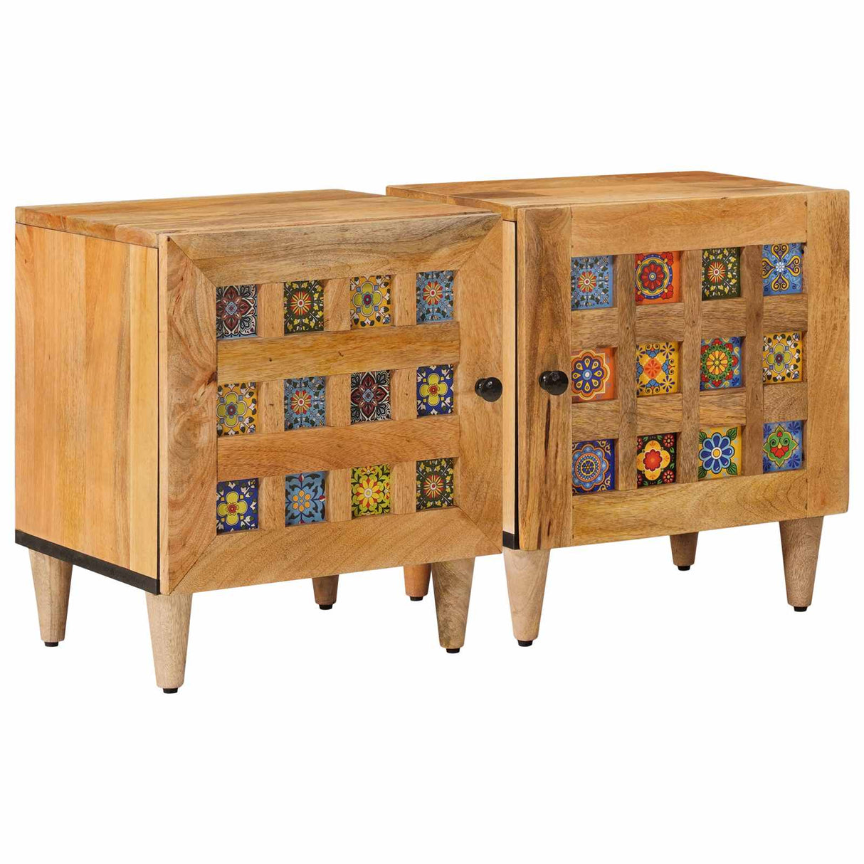 vidaXL Nachtkastje Bruin 40 x 33 x 46 cm Massief Mango Hout