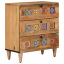 vidaXL Nightstand with Drawer Brown 50 x 33 x 62 cm Solid Mango Wood