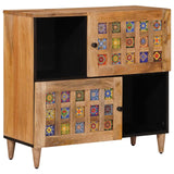 vidaXL Sideboard Walnut Wood 80 x 33 x 75 cm Solid Mango Wood