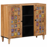 vidaXL Sideboard Walnut 90 x 33.5 x 75 cm Solid Mango Wood