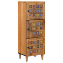 vidaXL Highboard Walnut Wood 40 x 33 x 110 cm Solid Mango Wood