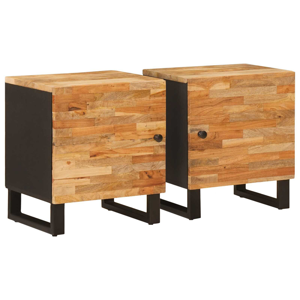 vidaXL Nachtkastje Bruin 40 x 33 x 46 cm Massief Mango Hout