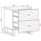 vidaXL Bedside Cabinet with Drawer Brown 40x33x46 cm Solid Mango Wood