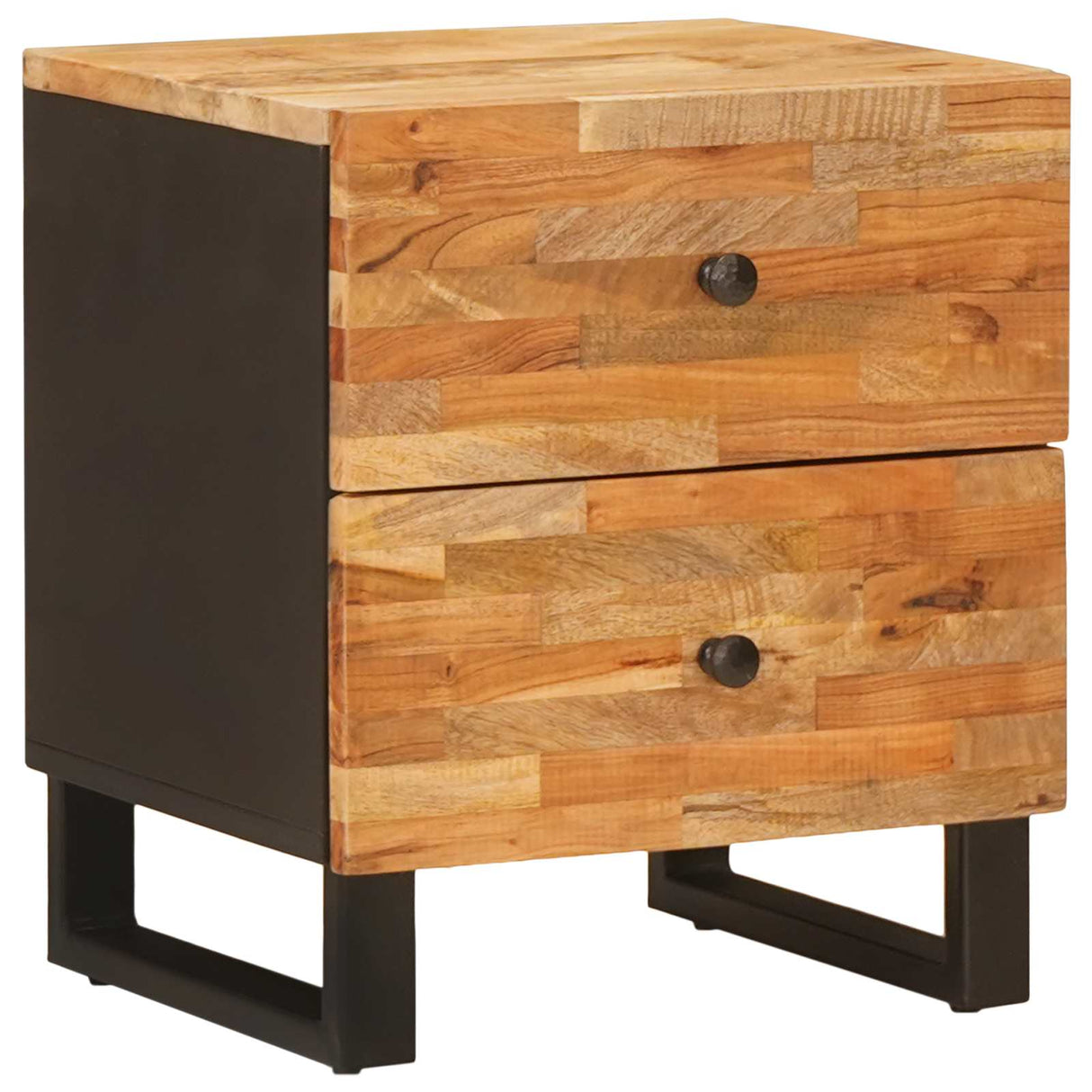 vidaXL Bedside Cabinet with Drawer Brown 40x33x46 cm Solid Mango Wood