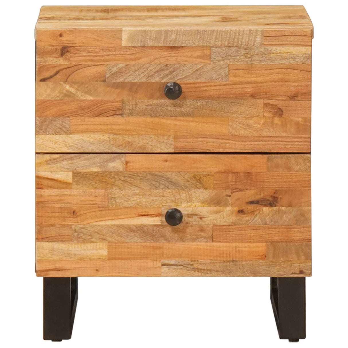 vidaXL Bedside Cabinet with Drawer Brown 40x33x46 cm Solid Mango Wood