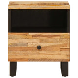 vidaXL Bedkast met lade Bruin 40 x 33 x 46 cm Massief Mango Hout