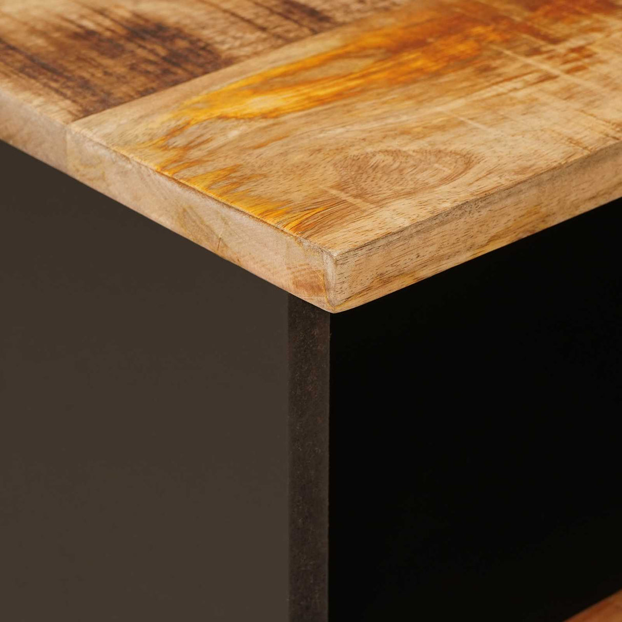 vidaXL Bedkast met lade Bruin 40 x 33 x 46 cm Massief Mango Hout