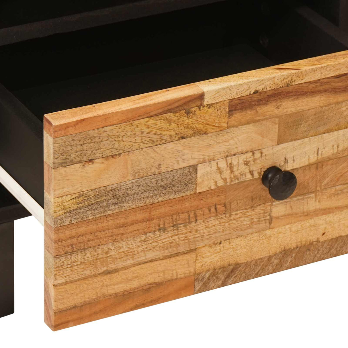 vidaXL Bedkast met lade Bruin 40 x 33 x 46 cm Massief Mango Hout