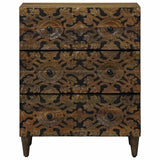 vidaXL Opslag Dressoir Wit 60 x 33,5 x 75 cm Massief Mango Hout