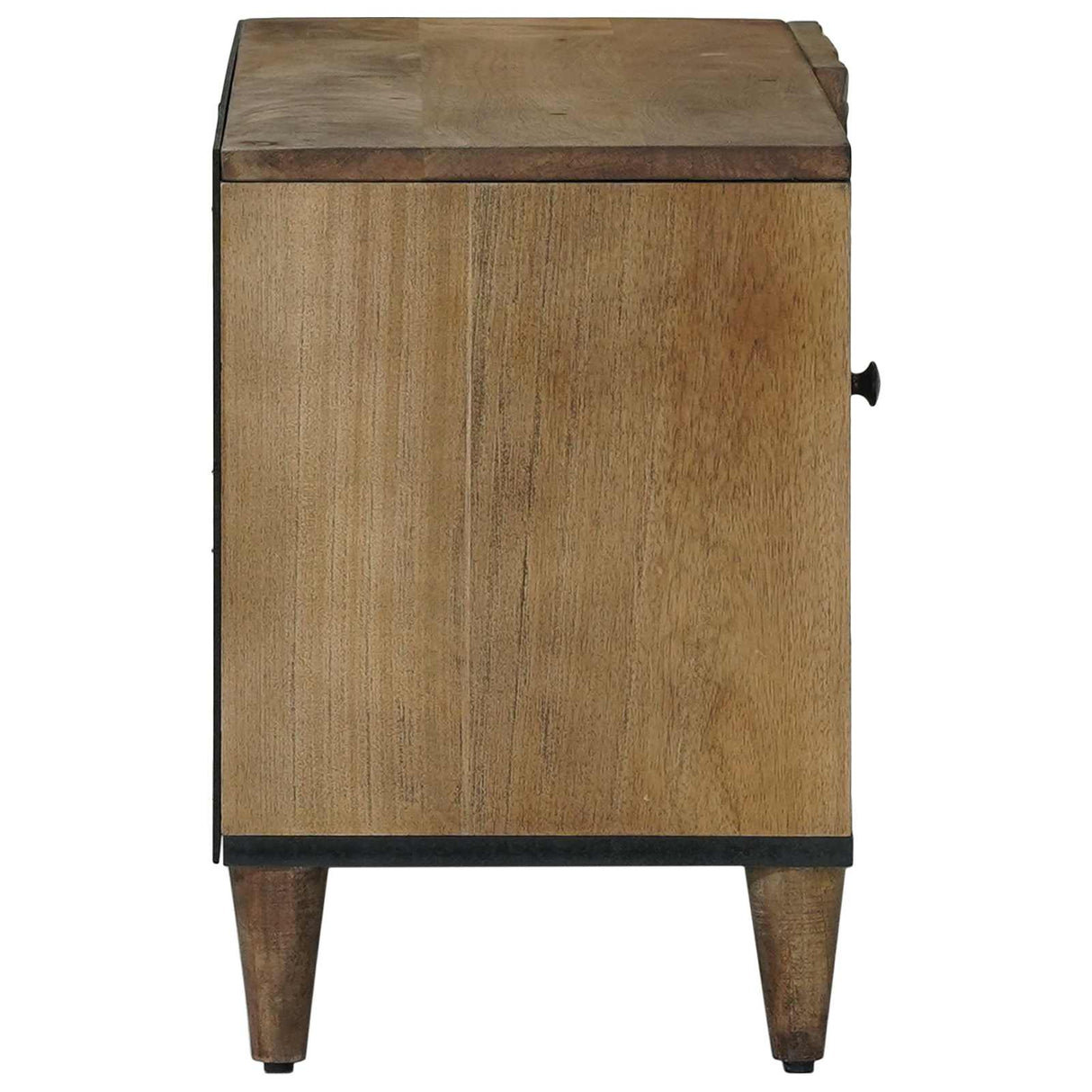 vidaXL TV Kast met plank Wit 80 x 31,5 x 46 cm Massief Mango Hout
