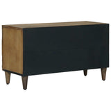 vidaXL TV Kast met plank Wit 80 x 31,5 x 46 cm Massief Mango Hout