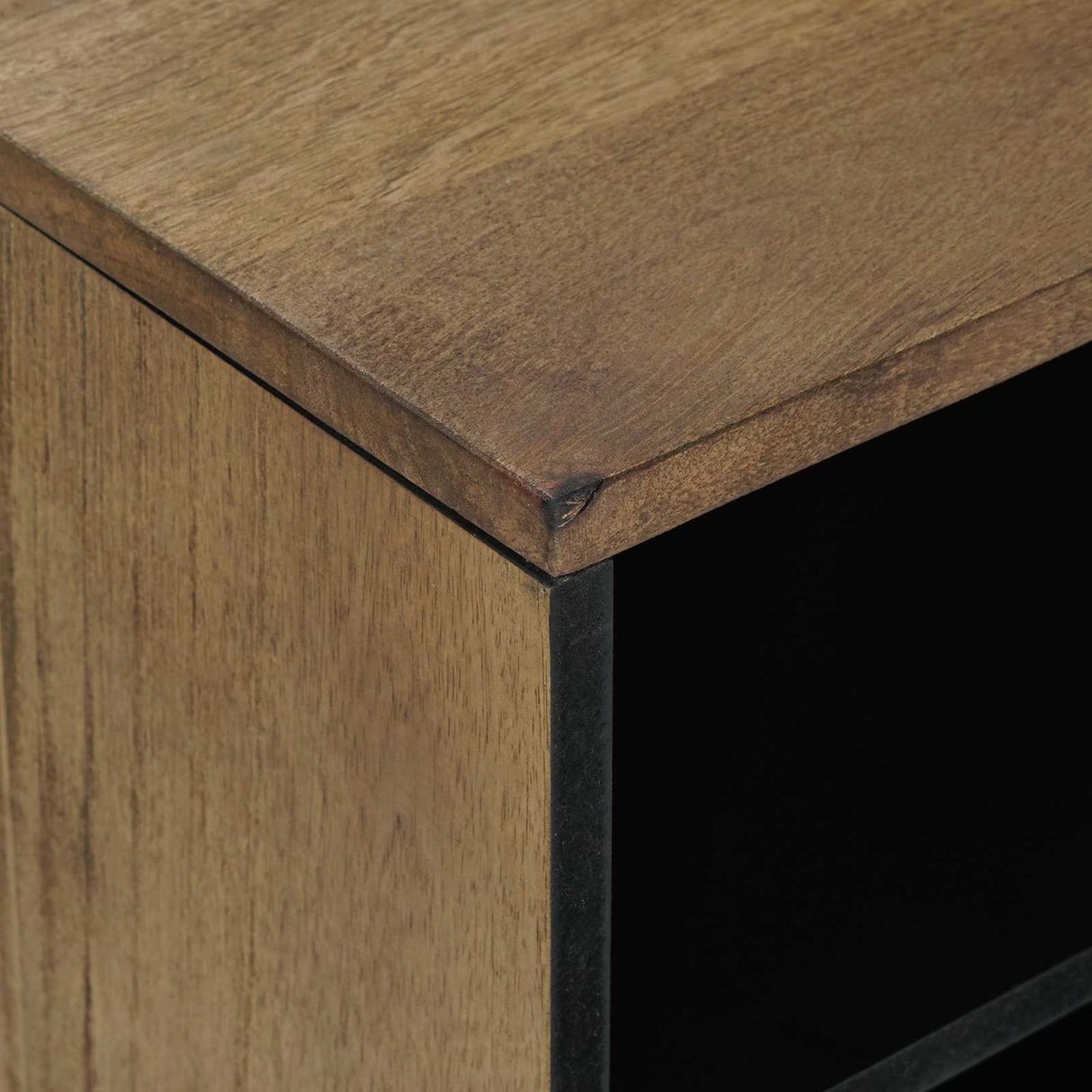 vidaXL TV Kast met plank Wit 80 x 31,5 x 46 cm Massief Mango Hout