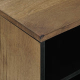 vidaXL TV Kast met plank Wit 80 x 31,5 x 46 cm Massief Mango Hout