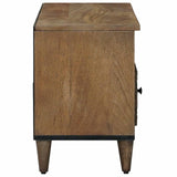 vidaXL TV Kast met lade Wit 100 x 33,5 x 46 cm Massief Mango Hout