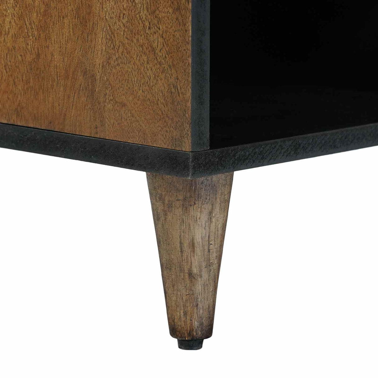 vidaXL TV Kast met lade Wit 100 x 33,5 x 46 cm Massief Mango Hout