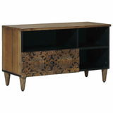 vidaXL TV Kast met lade Wit 80 x 33,5 x 46 cm Massief Mango Hout