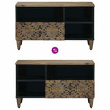 vidaXL TV Kast met lade Wit 80 x 33,5 x 46 cm Massief Mango Hout