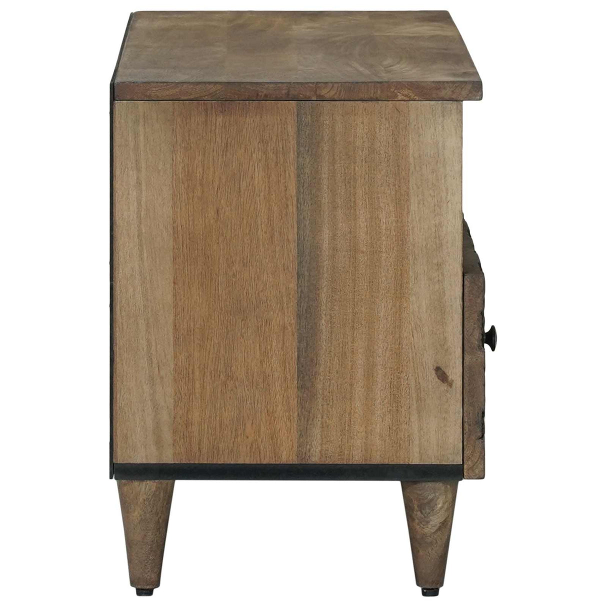 vidaXL TV Kast met lade Wit 80 x 33,5 x 46 cm Massief Mango Hout