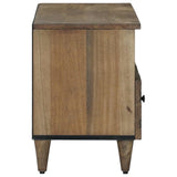 vidaXL TV Kast met lade Wit 80 x 33,5 x 46 cm Massief Mango Hout