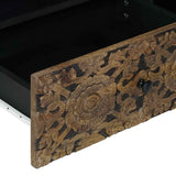 vidaXL TV Kast met lade Wit 80 x 33,5 x 46 cm Massief Mango Hout