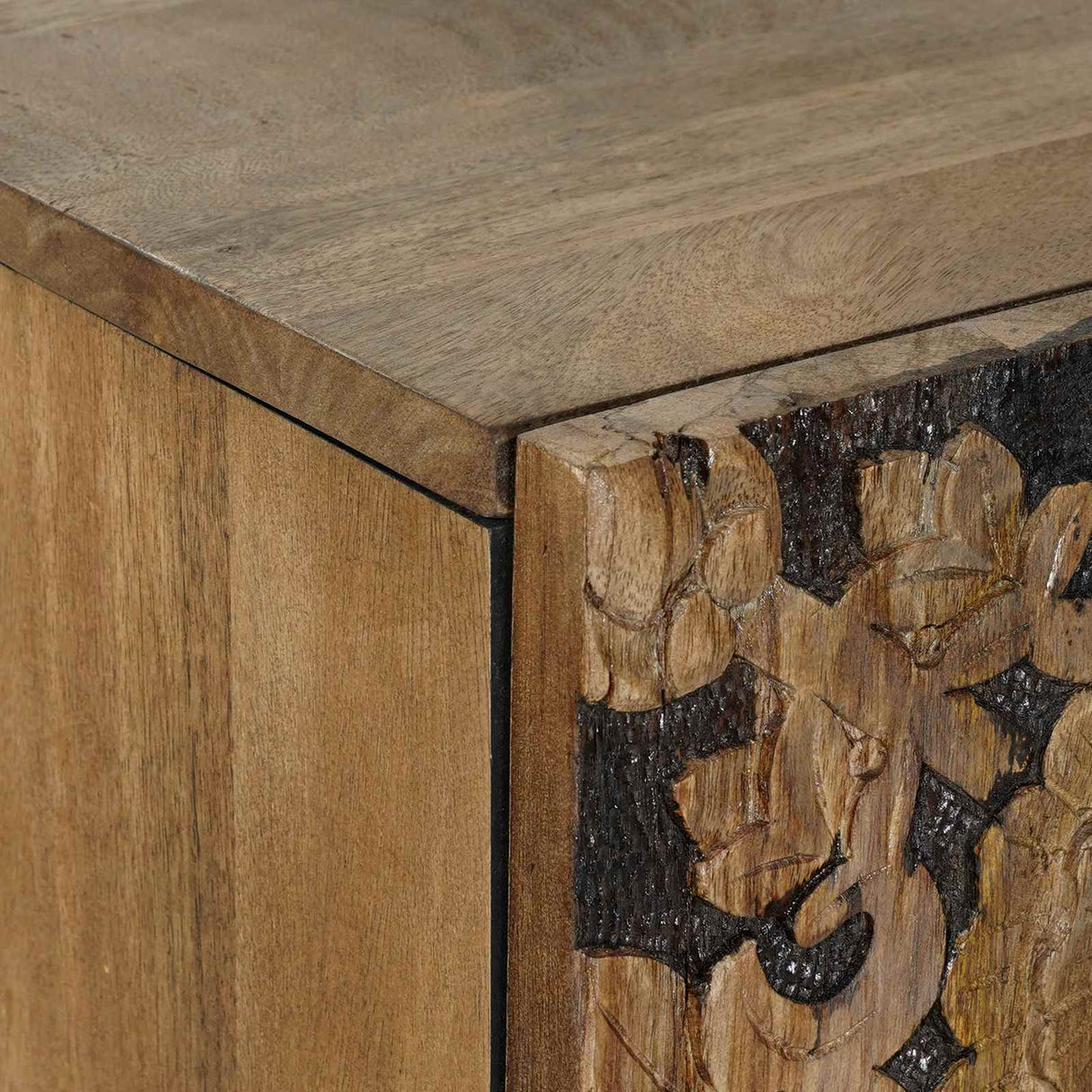 vidaXL Hoge Kast met lade Wit 60 x 33,5 x 100 cm Massief Mango Hout