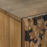vidaXL Hoge Kast met lade Wit 60 x 33,5 x 100 cm Massief Mango Hout