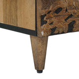vidaXL Hoge Kast met lade Wit 60 x 33,5 x 100 cm Massief Mango Hout