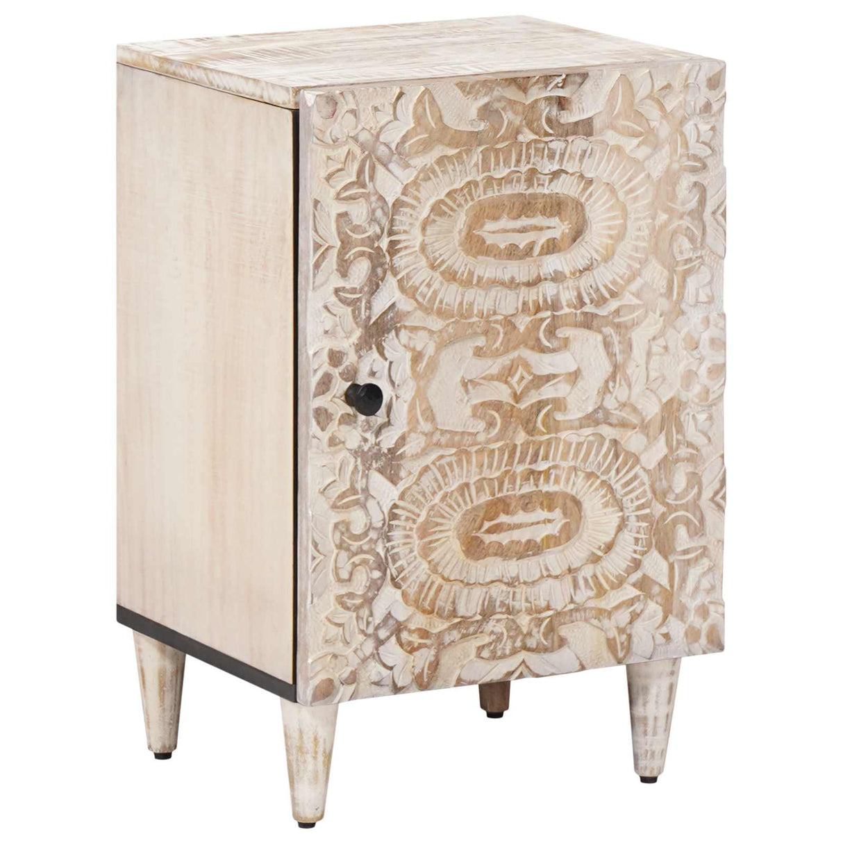 vidaXL Badkamerkast Wit 38 x 33,5 x 58 cm Massief Mango Hout