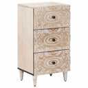 vidaXL Dressoir met lade Wit 40 x 33,5 x 75 cm Massief Mango Hout
