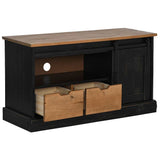 vidaXL Tv-meubel HALDEN met schuifdeur wit 110x40x60 cm massief hout
