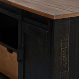 vidaXL Tv-meubel HALDEN met schuifdeur wit 110x40x60 cm massief hout