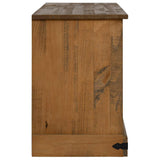 vidaXL Tv-meubel HALDEN 2 schuifdeuren 150x40x60 cm massief hout wit