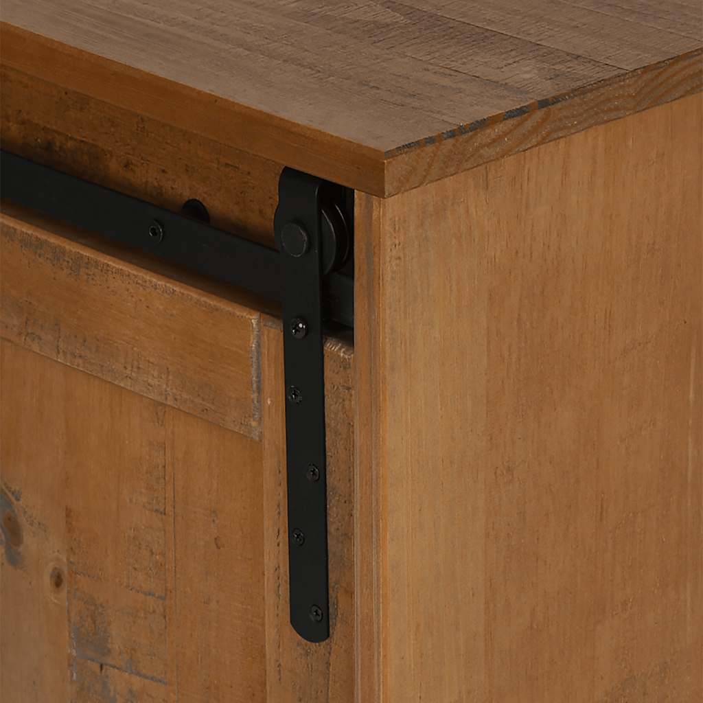vidaXL Tv-meubel HALDEN 2 schuifdeuren 150x40x60 cm massief hout wit