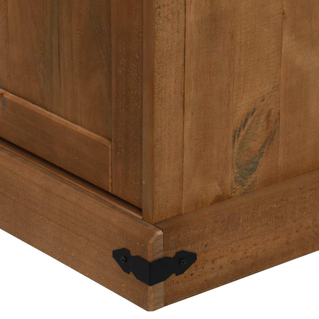 vidaXL Tv-meubel HALDEN 2 schuifdeuren 150x40x60 cm massief hout wit