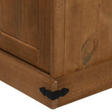 vidaXL Tv-meubel HALDEN 2 schuifdeuren 150x40x60 cm massief hout wit