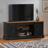 vidaXL Tv-meubel HALDEN 2 schuifdeuren 150x40x60 cm massief hout wit